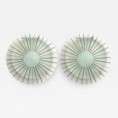  Poliarte Pair of Modern Glass and Painted Glass Round Sconces Made in Italy by Poliarte - 464745