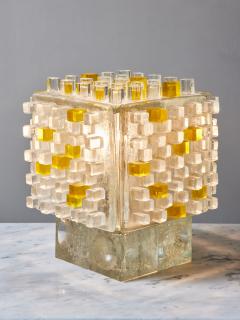  Poliarte Poliarte Cube Table Lamp in Glass and Lucite - 2808117