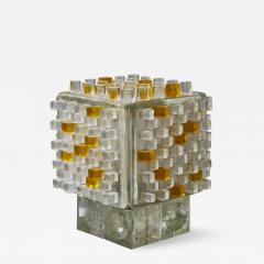  Poliarte Poliarte Cube Table Lamp in Glass and Lucite - 2813059