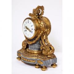  Popon A Paris A French Ormolu Mounted Bleu Turquin Marble Clock Japy Freres circa 1880 - 1110937