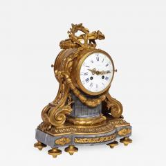  Popon A Paris A French Ormolu Mounted Bleu Turquin Marble Clock Japy Freres circa 1880 - 1111247