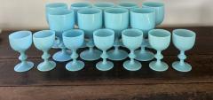  Portieux Vallerysthal SET OF PORTIUEX VALLESTRYAL1930s OPALINE GOBLETS - 3827282