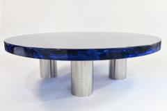  Portuondo Editions Blue fractal resin table - 1531710