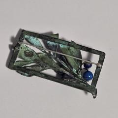  Potter Mellen American Arts Crafts Blueberry Brooch by Potter Mellen - 4508946