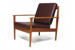  Poul Jeppesen Grete Jalk Teak Lounge Chairs in Brown Leather - 1494718