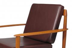  Poul Jeppesen Grete Jalk Teak Lounge Chairs in Brown Leather - 1494720