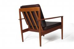  Poul Jeppesen Grete Jalk Teak Lounge Chairs in Brown Leather - 1494721