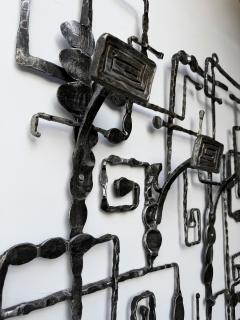  Pozzebon Wall Coat Rack Sculpture Wrought Iron by Pozzebon Italy 1970s - 4413549