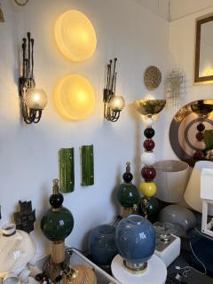  Pozzebon Wrought Iron and Glass Sconce by Pozzebon Italy 1970s - 4477134