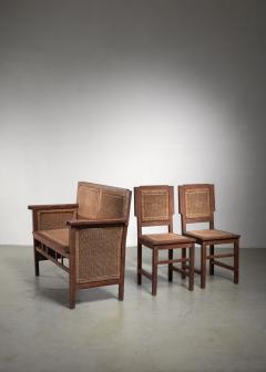  Prag Rudniker Prag Rudniker Secession Jugendstil set of bench and side chairs - 1471149