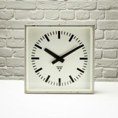  Pragotron Square Pragotron Wall Clock Czechoslovakia 1950s - 3994290