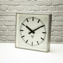  Pragotron Square Pragotron Wall Clock Czechoslovakia 1950s - 3994291