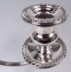  Preisner Silver Co Pair of Preisner Georgian Style Sterling Silver 3 Light Candelabra - 3774230