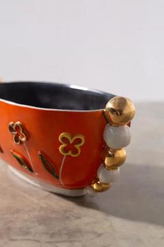 Pucci Ceramics Pucci Italian ceramics vase in orange and yellow No import duty we pay for it  - 4096903