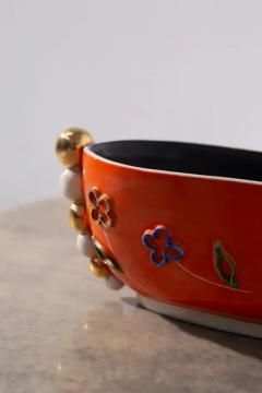  Pucci Ceramics Pucci Italian ceramics vase in orange and yellow No import duty we pay for it  - 4096912