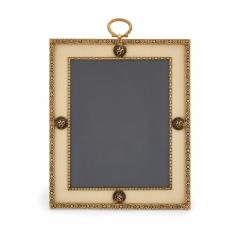  Puiforcat Pair of silk mounted gilt metal picture frames by Puiforcat of France - 3437698