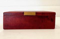  Puiforcat Red Leather Cigarette Box by Puiforcat - 4346428