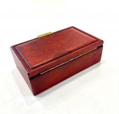  Puiforcat Red Leather Cigarette Box by Puiforcat - 4346442