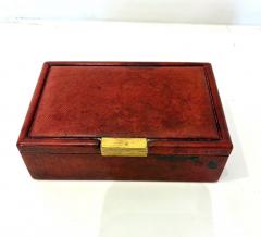  Puiforcat Red Leather Cigarette Box by Puiforcat - 4346448