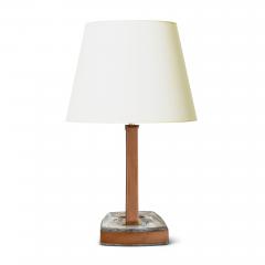  Pukeberg Table Lamp in Crystal Leather and Brass by Uno Westerberg for Pukeberg - 3561431