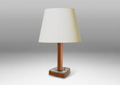  Pukeberg Table Lamp in Crystal Leather and Brass by Uno Westerberg for Pukeberg - 3666101