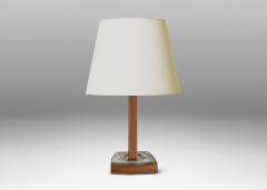  Pukeberg Table Lamp in Crystal Leather and Brass by Uno Westerberg for Pukeberg - 3666104