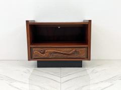  Pulaski Furniture Corporation Sculptural Oceanic Nightstand by Pulaski 1960s Style of Witco - 3705054