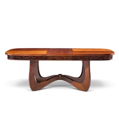  Pulaski Furniture Corporation Witco Style Pulaski Oceanic Mid Century Expanding Dining Table with 1 Leaf - 4738809
