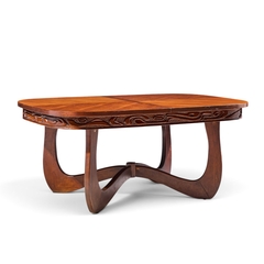  Pulaski Furniture Corporation Witco Style Pulaski Oceanic Mid Century Expanding Dining Table with 1 Leaf - 4738812