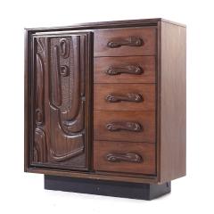  Pulaski Furniture Corporation Witco Style Pulaski Oceanic Mid Century Highboy Dresser Armoire - 3835580