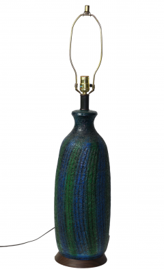  Quartite Creative Corp Quartite Creative Corp Blue Green Lava Glaze Ceramic Lamp 1965 United States - 3227375