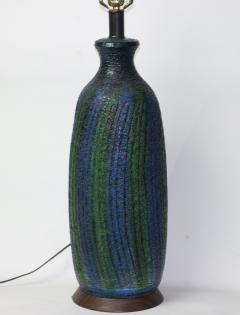  Quartite Creative Corp Quartite Creative Corp Blue Green Lava Glaze Ceramic Lamp 1965 United States - 3227376