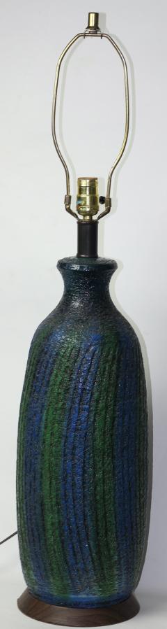  Quartite Creative Corp Quartite Creative Corp Blue Green Lava Glaze Ceramic Lamp 1965 United States - 3227385