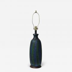  Quartite Creative Corp Quartite Creative Corp Blue Green Lava Glaze Ceramic Lamp 1965 United States - 3229697