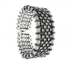  R C M R C M WHITE AND BLACK DIAMOND CUFF BRACELET - 3133134