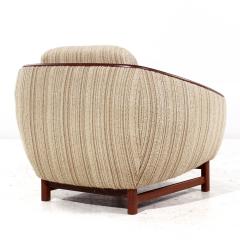  R Huber R Huber Mid Century Teak Barrel Lounge Chairs Pair - 3848123