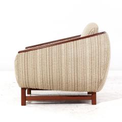  R Huber R Huber Mid Century Teak Barrel Lounge Chairs Pair - 3848126