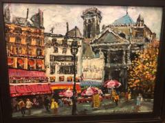  R Roywilsens Pair of Oil on Canvas Parisian Street Scenes Signed R Roywilsens - 2873202