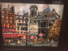  R Roywilsens Pair of Oil on Canvas Parisian Street Scenes Signed R Roywilsens - 2873349