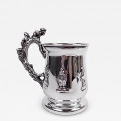  R Wallace Sons American Edwardian Sterling Silver Baby Cup with Boys Behaving Badly - 4392673