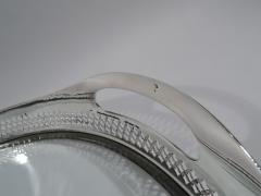  R Wallace Sons Antique American Edwardian Neoclassical Sterling Silver and Glass Tray - 3757594