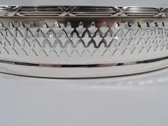  R Wallace Sons Antique American Edwardian Neoclassical Sterling Silver and Glass Tray - 3757598