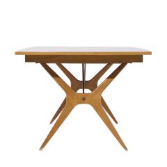  R Way Rway Rway Mid Century Walnut Brass Hidden Leaf Expanding Dining Table with 2 Leaves - 3982504