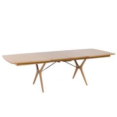  R Way Rway Rway Mid Century Walnut Brass Hidden Leaf Expanding Dining Table with 2 Leaves - 3982505