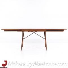 R Way Rway Rway Mid Century Walnut and Brass Expanding Dining Table with 2 Leaves - 3598399