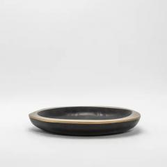  R Y Augousti Bowl in Black Oak with Bronze Patina Brass Details by R Y Augousti - 3879706