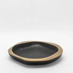  R Y Augousti Bowl in Black Oak with Bronze Patina Brass Details by R Y Augousti - 3881883