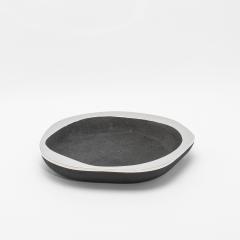  R Y Augousti Bowl in Black Shagreen with Stainless Steel Details R Y Augousti - 4237263