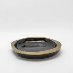  R Y Augousti Bowl in Black Shell with Bronze Patina Brass Details by R Y Augousti - 3879744