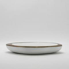  R Y Augousti Bowl in White Shagreen with Bronze Patina Brass Details by R Y Augousti - 3879751